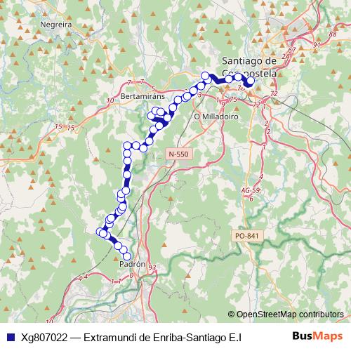 Xg807022 bus Line Map
