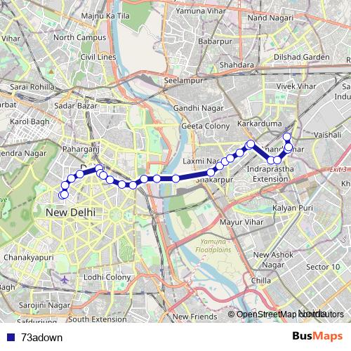 73adown bus Line Map