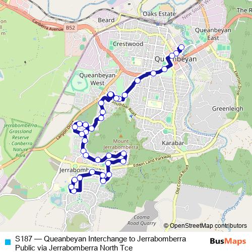 S187 bus Line Map