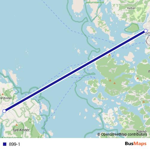 899-1 ferry Line Map