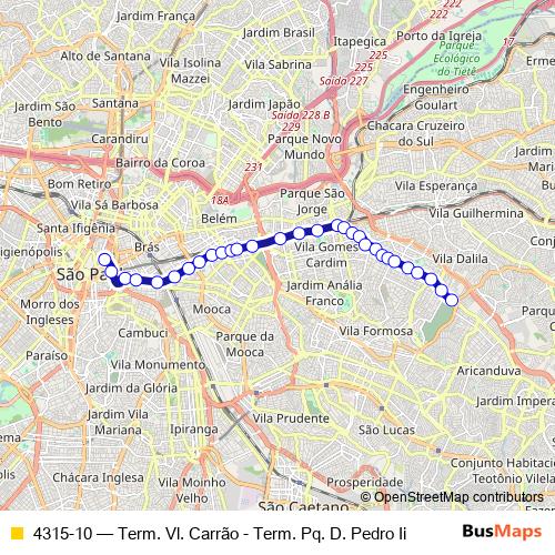 4315-10 bus Line Map