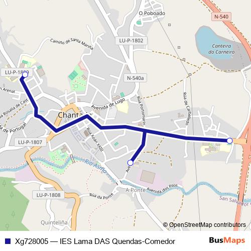 Xg728005 bus Line Map