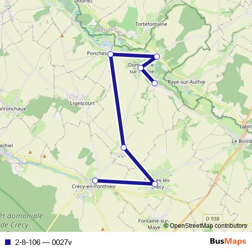 2-8-106 bus Line Map