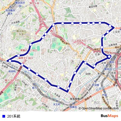 201계통 bus Line Map