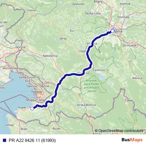PR A22 8426 11 (61993) bus Line Map