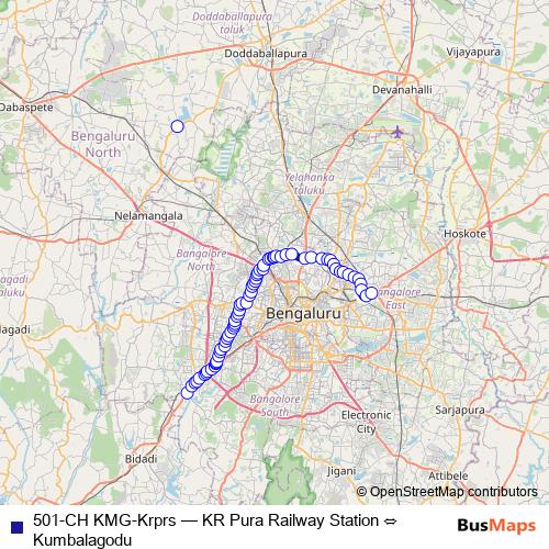 501-CH KMG-Krprs bus Line Map