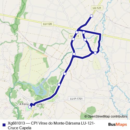 Xg681013 bus Line Map