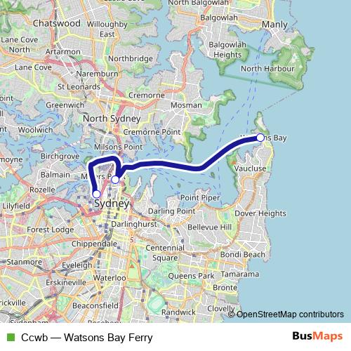 Ccwb ferry Line Map