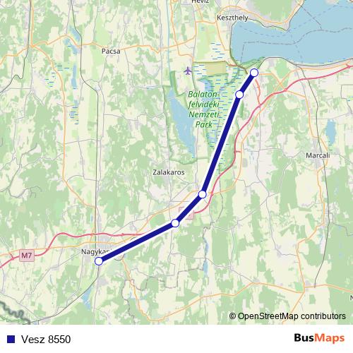 Vesz 8550 rail Line Map