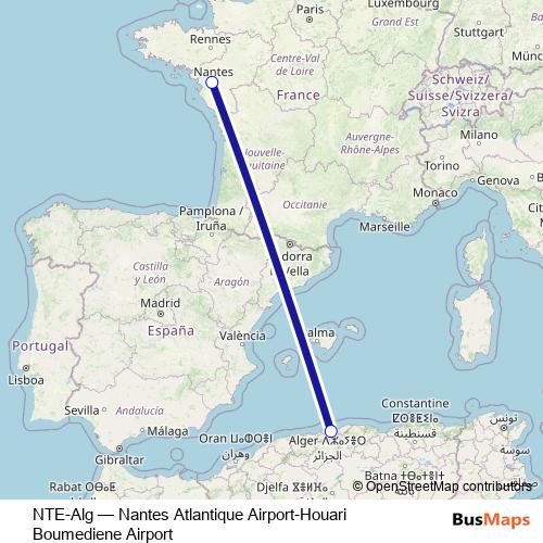 NTE-Alg bus Line Map