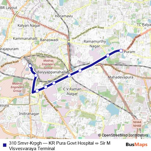 310 Smvr-Krpgh bus Line Map