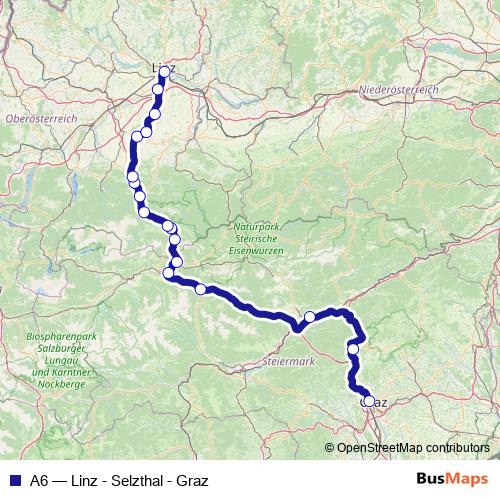 A6 rail Line Map