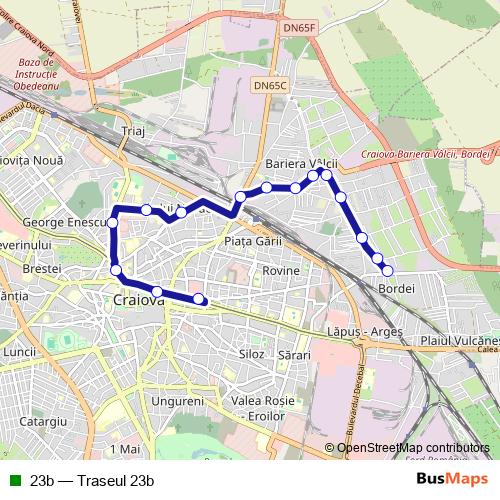 23b bus Line Map
