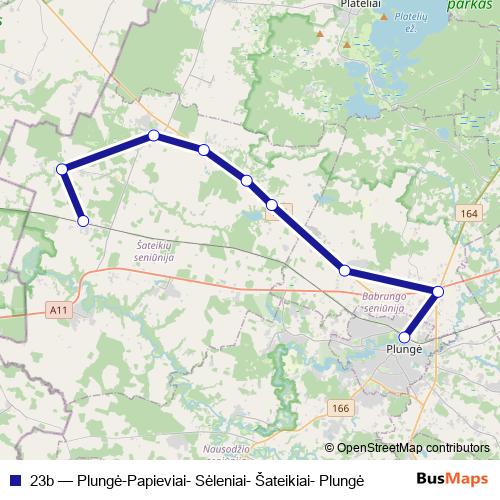 23b bus Line Map