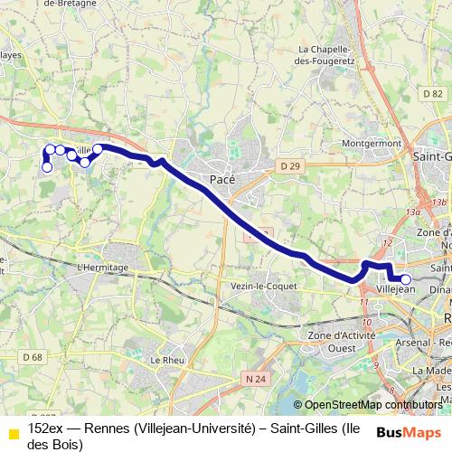 152ex bus Line Map