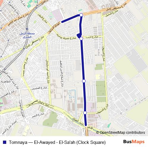 Tomnaya bus Line Map