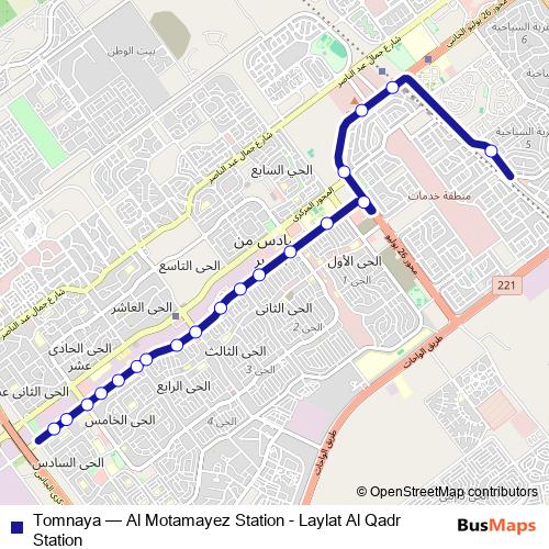 Tomnaya bus Line Map