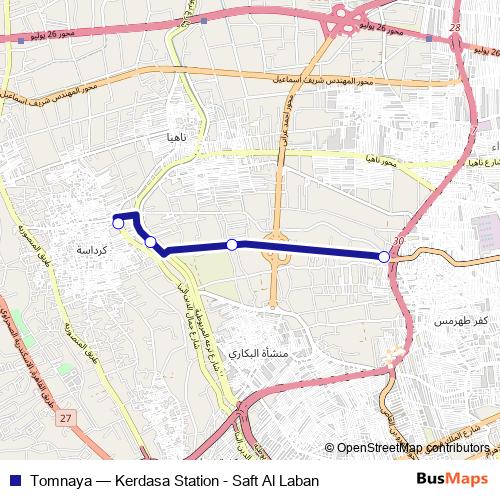 Tomnaya bus Line Map