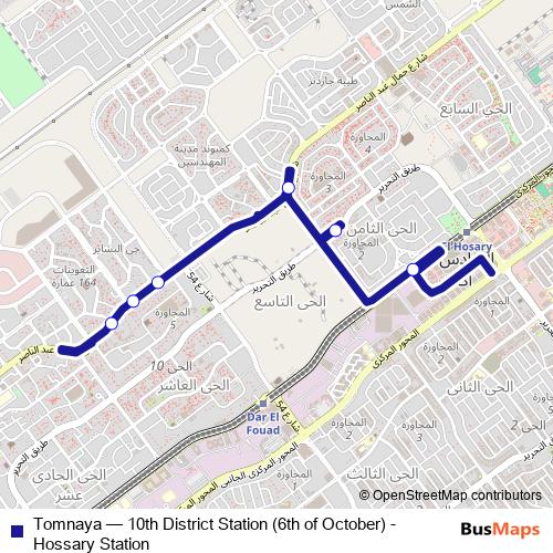 Tomnaya bus Line Map