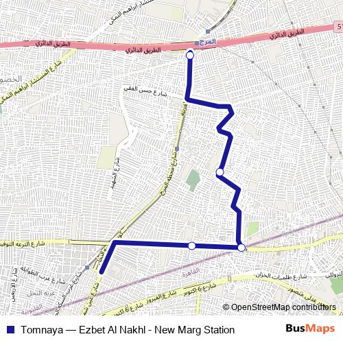 Tomnaya bus Line Map