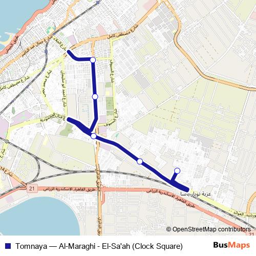 Tomnaya bus Line Map