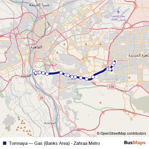 Tomnaya bus Line Map