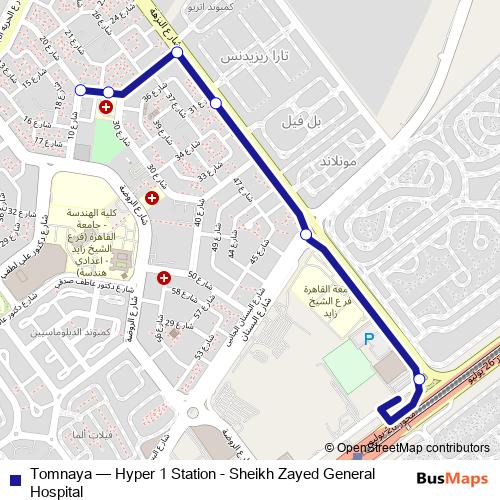 Tomnaya bus Line Map