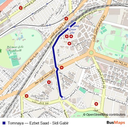 Tomnaya bus Line Map