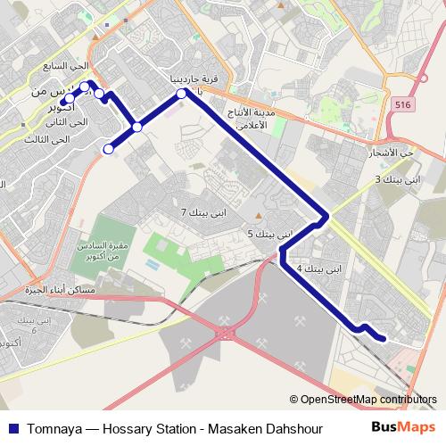 Tomnaya bus Line Map