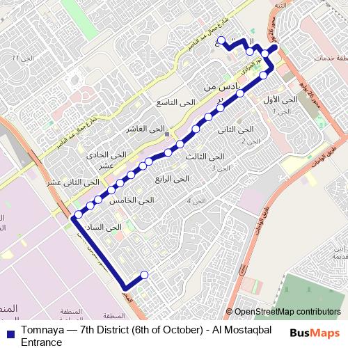 Tomnaya bus Line Map