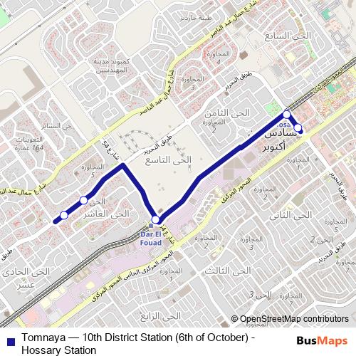 Tomnaya bus Line Map