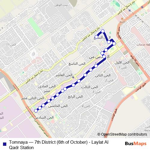 Tomnaya bus Line Map