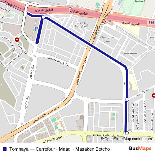 Tomnaya bus Line Map