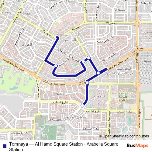 Tomnaya bus Line Map