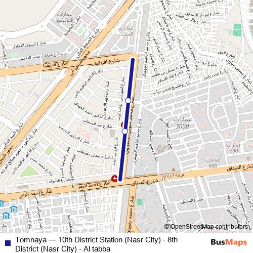 Tomnaya bus Line Map
