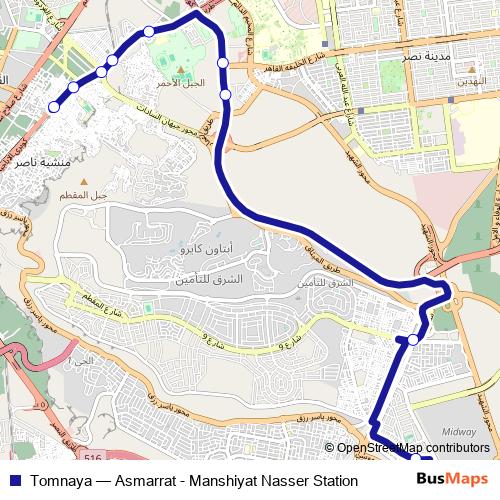 Tomnaya bus Line Map