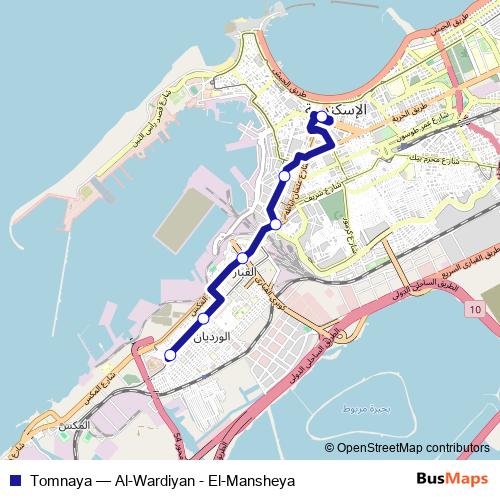 Tomnaya bus Line Map