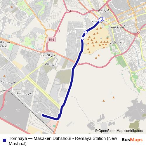 Tomnaya bus Line Map