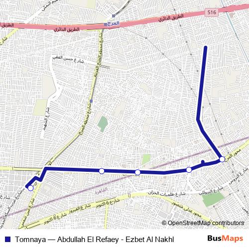 Tomnaya bus Line Map