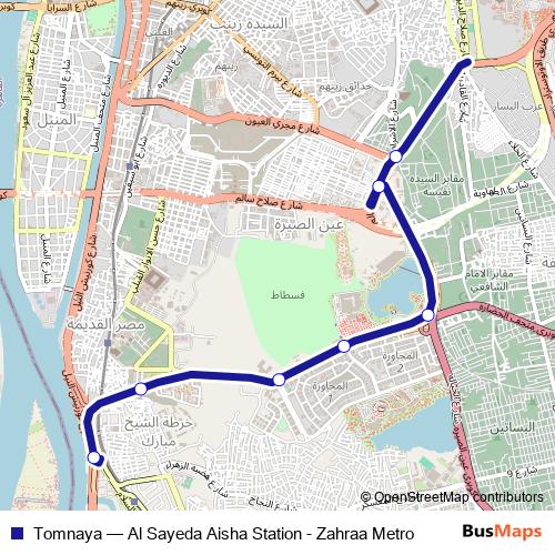 Tomnaya bus Line Map