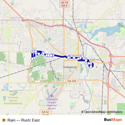 Ram bus Line Map