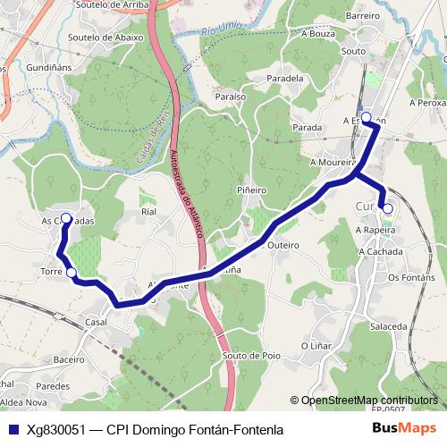 Xg830051 bus Line Map
