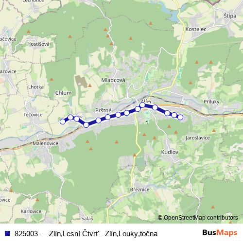 825003 trolleybus Line Map