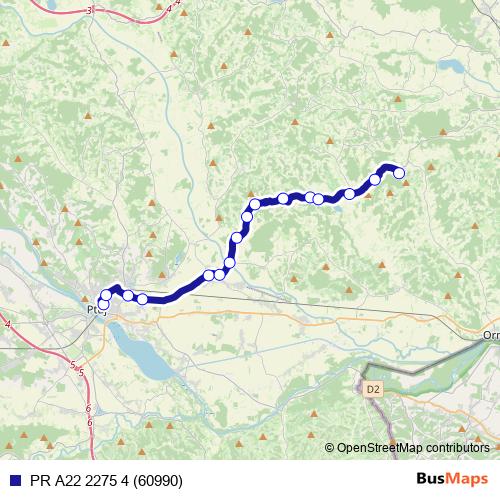 PR A22 2275 4 (60990) bus Line Map