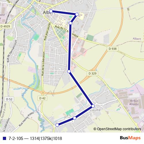 7-2-105 bus Line Map
