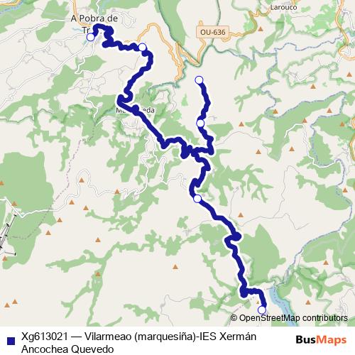 Xg613021 bus Line Map