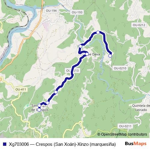 Xg703006 bus Line Map