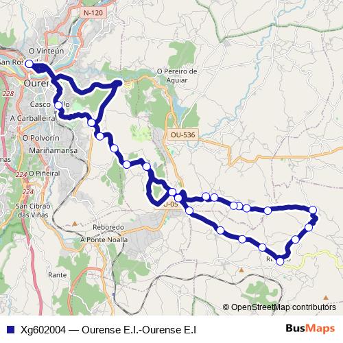 Xg602004 bus Line Map