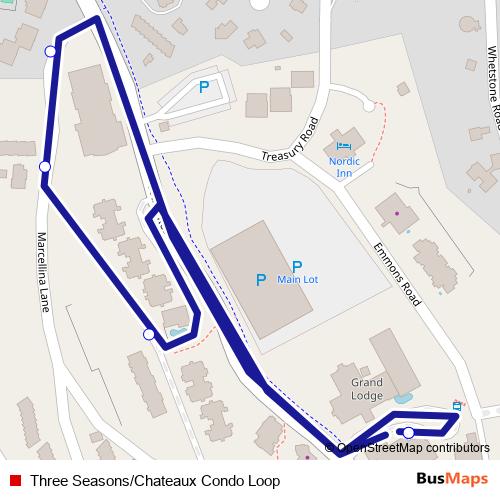 Three Seasons/Chateaux Condo Loop bus Line Map