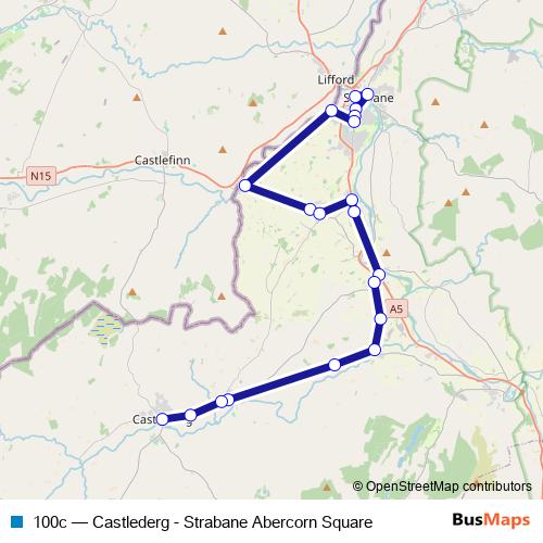 100c bus Line Map